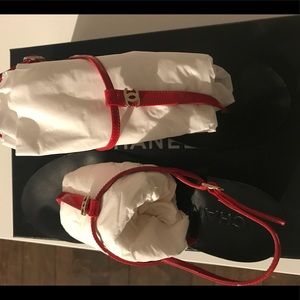 Heeled Chanel Thong Sandals